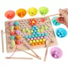Montessori-Holzspielzeug 2 in 1: Angel- und Ballpuzzle