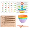 Montessori-Holzspielzeug 2 in 1: Angel- und Ballpuzzle