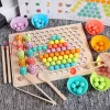 Montessori-Holzspielzeug 2 in 1: Angel- und Ballpuzzle