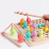 Montessori-Holzspielzeug 2 in 1: Angel- und Ballpuzzle