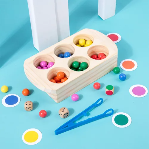 Farben, Zahlen – Montessori-Entwicklungsspielzeug aus Holz
