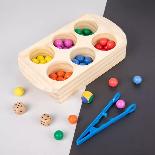 Farben, Zahlen – Montessori-Entwicklungsspielzeug aus Holz