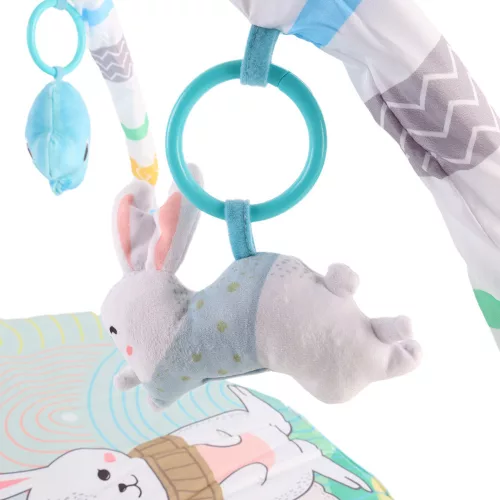 Játszószőnyeg játékhíddal, mozgó fülekkel