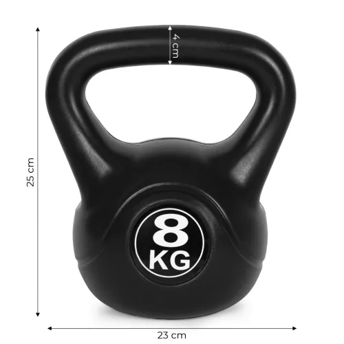 Kettlebell 8 kg fekete