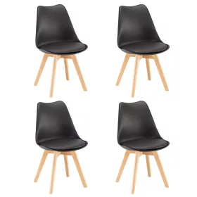 Silla Esszimmerstuhl, 4-teilig, schwarz