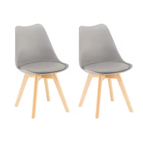 Silla Esszimmerstuhl, 2er-Set, grau