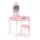 Schminktisch aus Holz mit Spiegel für Kinder, rosa