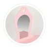 Schminktisch aus Holz mit Spiegel für Kinder, rosa