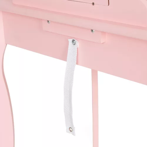 Schminktisch aus Holz mit Spiegel für Kinder, rosa