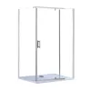 Galatro 80x120 cm asymmetrische Duschkabine ohne Duschwanne