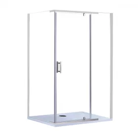 Galatro 80x120 cm asymmetrische Duschkabine ohne Duschwanne