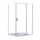 Galatro 80x120 cm asymmetrische Duschkabine ohne Duschwanne
