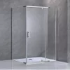 Galatro 80x120 cm asymmetrische Duschkabine ohne Duschwanne