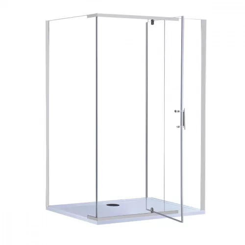 Galatro 80x120 cm asymmetrische Duschkabine ohne Duschwanne