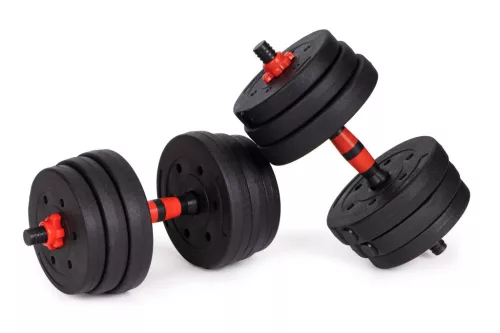 Állítható súlyzók 2x15 kg-os súlyzószett 30 kg-os rúd