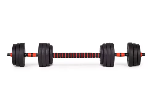 Állítható súlyzók 2x15 kg-os súlyzószett 30 kg-os rúd