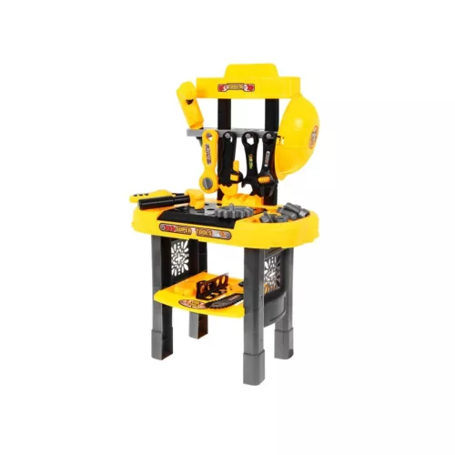 Gyerek szerszámkészlet és szerelőasztal, 23 darabos