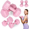 Súprava gantere šesťhranná 2x2 kg ružová
