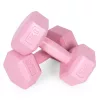 Súprava gantere šesťhranná 2x2 kg ružová