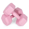 Hex súlyzó szett 2x3 kg rózsaszín