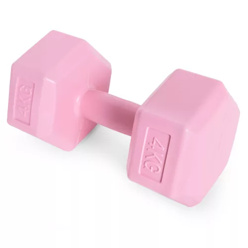 Hex súlyzó szett 2x4 kg rózsaszín