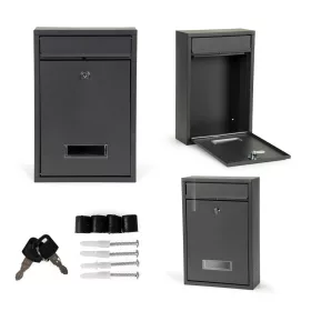 Briefkasten aus verzinktem Stahl, anthrazit