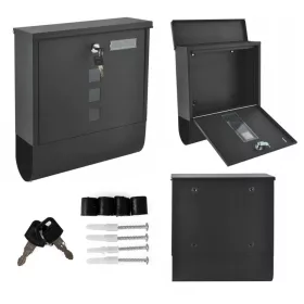 Stahlbriefkasten, der von zwei Seiten geöffnet werden kann