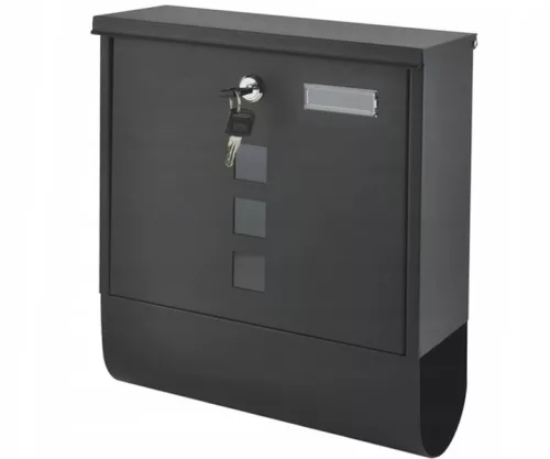 Stahlbriefkasten, der von zwei Seiten geöffnet werden kann