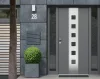 Briefkasten aus verzinktem Stahl mit Zeitungsfach, anthrazit