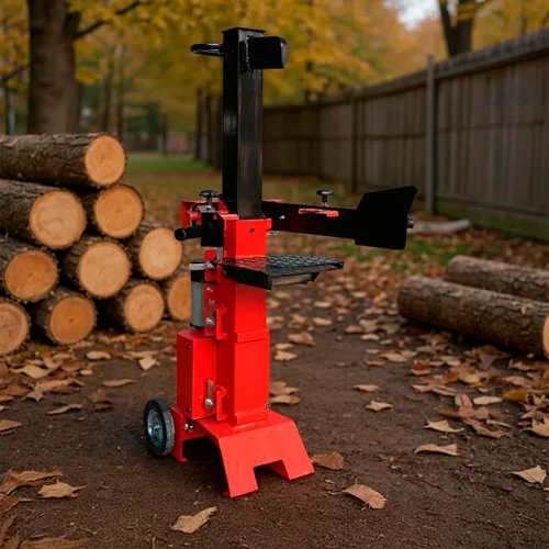 Függőleges elektromos rönkhasító állítható munkaasztallal HYV8T-II 3000W 8T