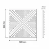 Akusztikus falpanel Deco VII bambusz hatású 60x60x1,8 cm