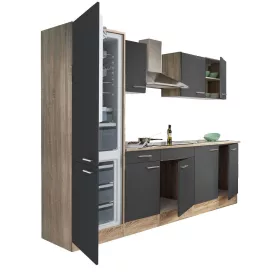   Yorki 270 Küchenmöbel mit Gefrierfach unten und Kühlschrank