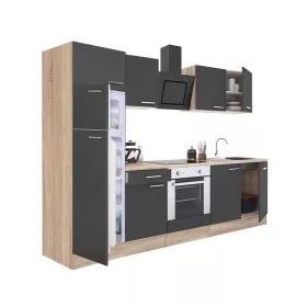   Yorki 270 Küchenmöbel mit Backofen unten und Gefrierfach oben