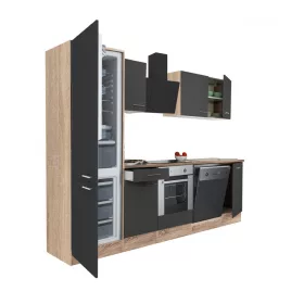   Yorki 280 Küchenmöbel mit Backofen unten und Gefrierschrank unten