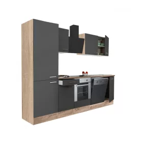 Yorki 280 Küchenmöbel mit Unterbackofen und Regalen