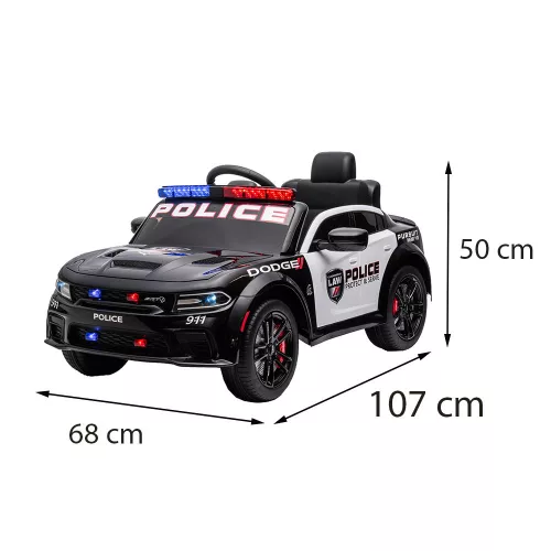 Električni policijski automobil Dodge crne boje