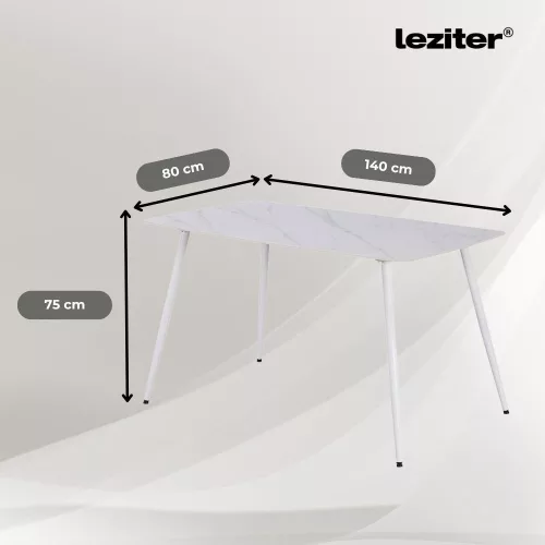 Renton 6+1 étkező garnitúra fehér-fekete