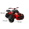 Električni quad s 3 kotača, crveni