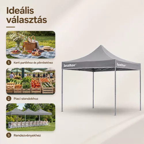 Összecsukható kerti pavilon 3x3 m
