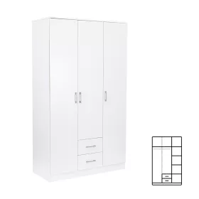 Kleiderschrank Miami, 120 x 205 cm, weiß-weiß
