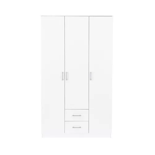 Kleiderschrank Miami, 120 x 205 cm, weiß-weiß
