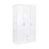 Kleiderschrank Miami, 120 x 205 cm, weiß-weiß