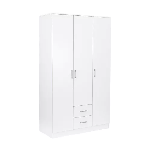 Kleiderschrank Miami, 120 x 205 cm, weiß-weiß
