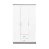 Kleiderschrank Miami, 120 x 205 cm, weiß-York-Eiche