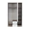 Kleiderschrank Miami, 120 x 205 cm, weiß-York-Eiche