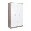 Kleiderschrank Miami, 120 x 205 cm, weiß-York-Eiche