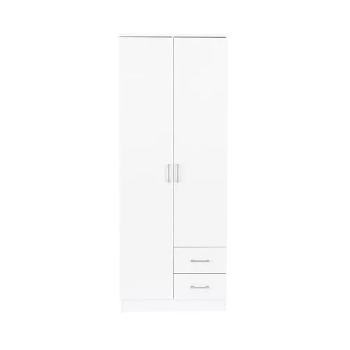 Miami gardróbszekrény 80x205 cm fehér-fehér