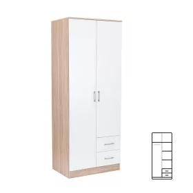 Ormar Miami 80x205 cm bijela-sonoma hrast