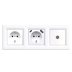 Nova dugalj, USB, TV csatlakozóval fehér kerettel