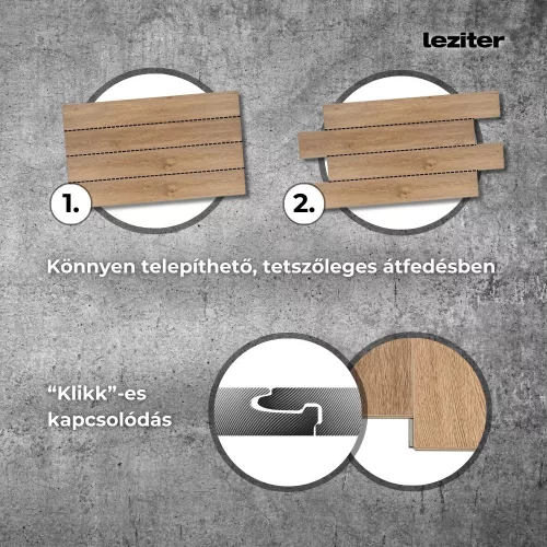 Vinyl-SPC-Bodenbelag Leziter Adler Oak